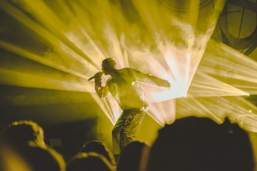 singer performing live